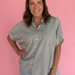 Striped Dolman Sleeve Top- Black - Ana Patricia Boutique