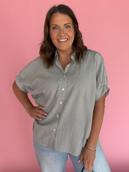 Striped Dolman Sleeve Top- Black – Ana Patricia Boutique