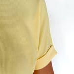 Luxe Ribbed Lounge Tee-Yellow - Ana Patricia Boutique