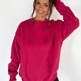 Crewneck Fleece-Pink