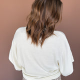 Crewneck Dolman Sweater- Ivory