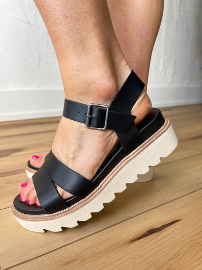 MIA Jovie Platform Sandals- Black