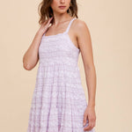 Lavender Floral  Mini Dress - Ana Patricia Boutique