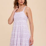 Lavender Floral  Mini Dress - Ana Patricia Boutique