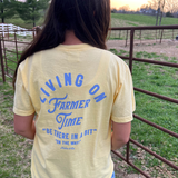 Living On Farmer Time Graphic