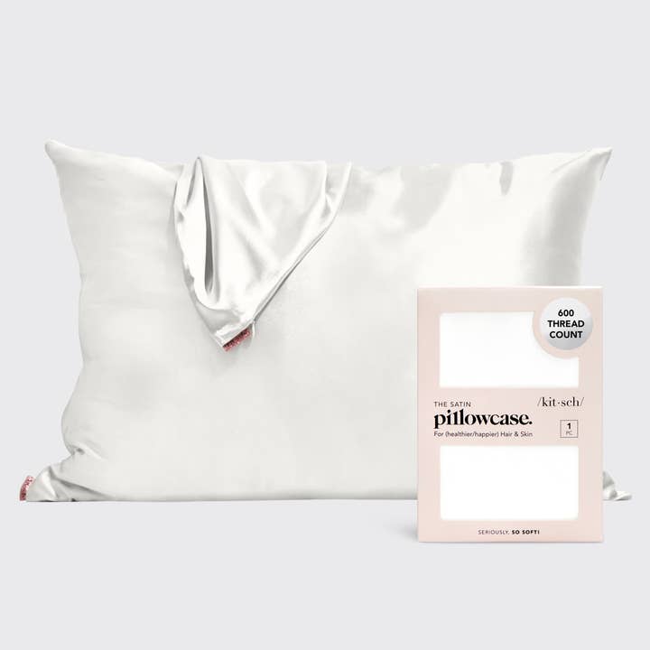 Kitsch Satin Pillowcase-Ivory - Ana Patricia Boutique