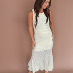 Mid Rise Lace Skirt- Cream - Ana Patricia Boutique