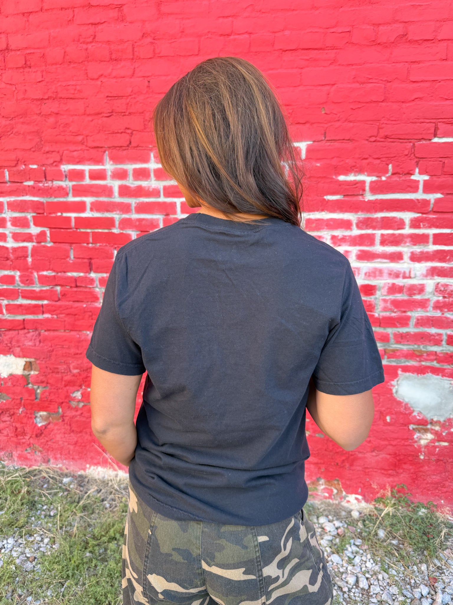 Herbie Embroidered Tee- Black - Ana Patricia Boutique