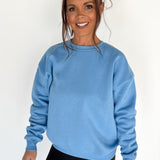 Crewneck Fleece-Blue