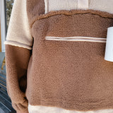 Fleece Zipper Pullover Jacket- Cocoa