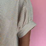 Striped Dolman Sleeve Top- Chocolate - Ana Patricia Boutique