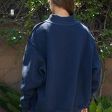 Lucky Duck Reversible Mock Neck- Navy