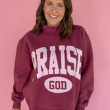Praise God Reversible Mock Sweatshirt - Ana Patricia Boutique
