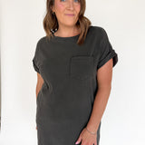 T-Shirt Mini Dress- Black - Ana Patricia Boutique