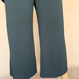 Scuba Cropped Wide Pant- Black