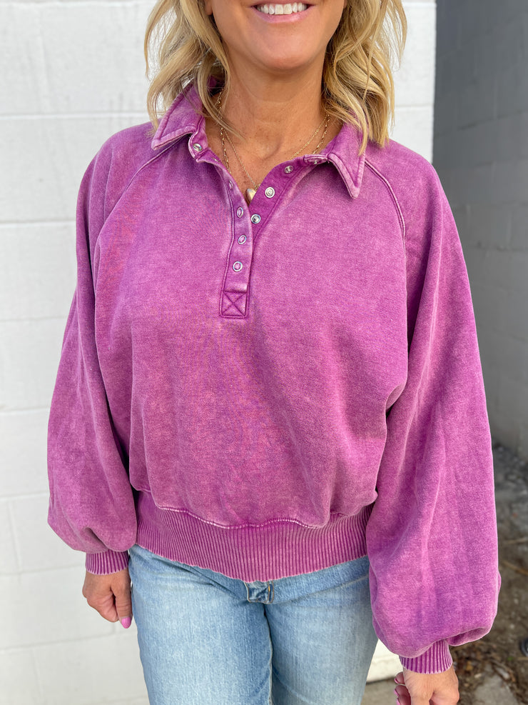 The Lexi Pullover- Plum