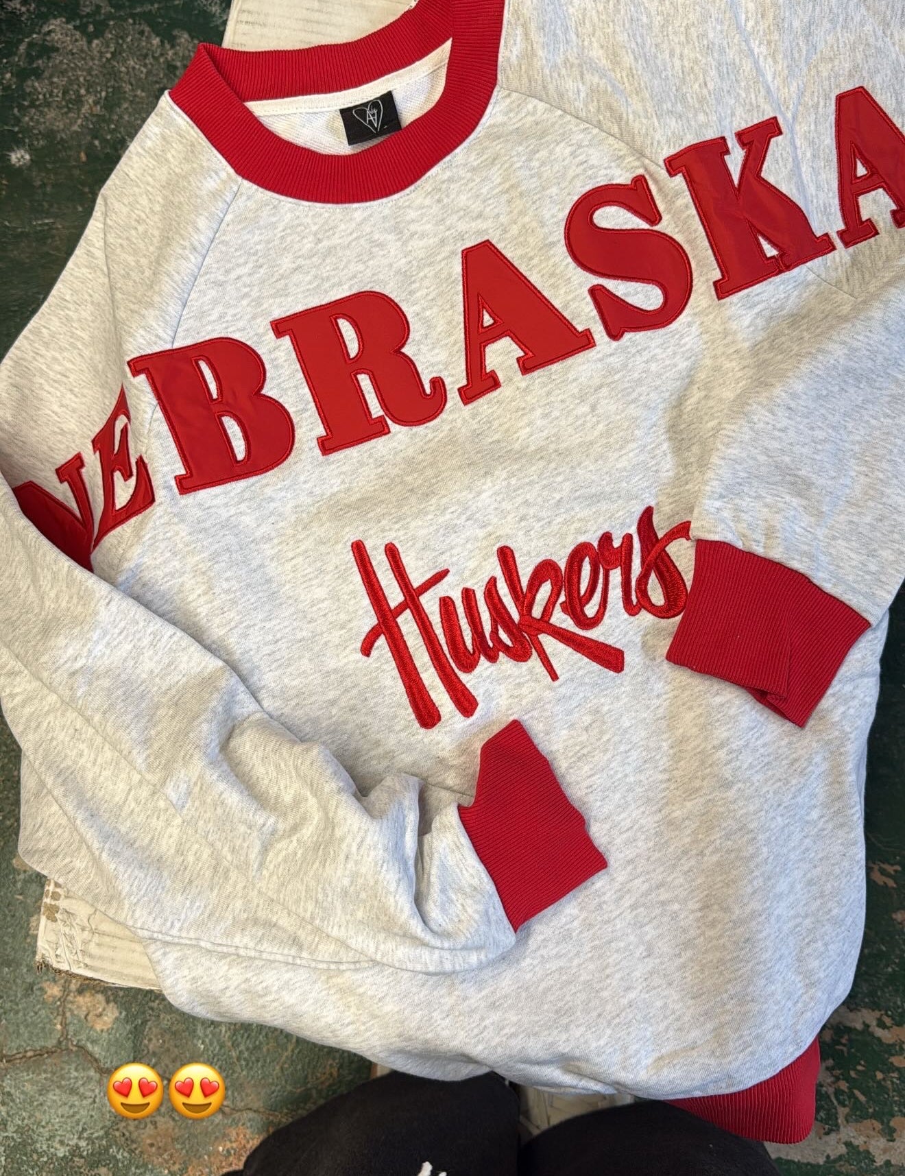 Nebraska Huskers Vintage Crew - Ana Patricia Boutique