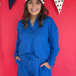 Raw Edge Set- Blue - Ana Patricia Boutique
