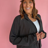 Windbreaker Active Jacket- Black - Ana Patricia Boutique