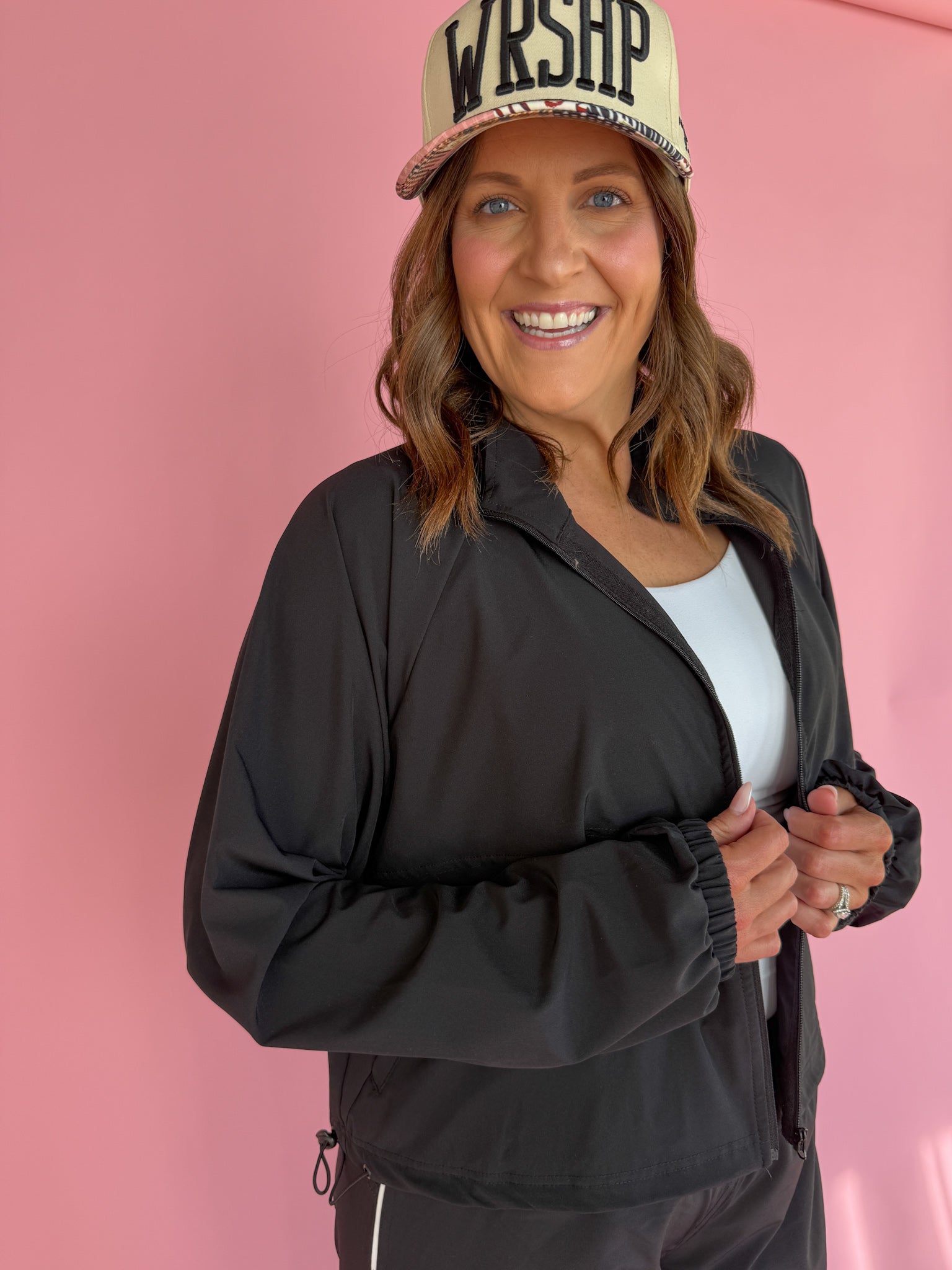 Windbreaker Active Jacket- Black - Ana Patricia Boutique