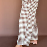 Soft Brushed Check Barrel Pants