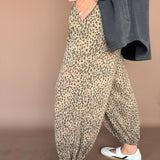 Leopard Terry Joggers