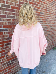 The Free Hooded Cardigan- Pink