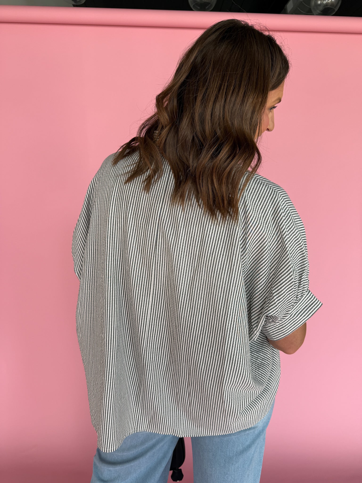 Striped Dolman Sleeve Top- Black - Ana Patricia Boutique