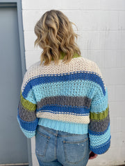 The Hunter Sweater- Green/Blue