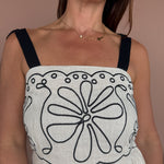Embroidery Detail Midi Dress- Oatmeal - Ana Patricia Boutique