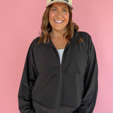 Windbreaker Active Jacket- Black - Ana Patricia Boutique