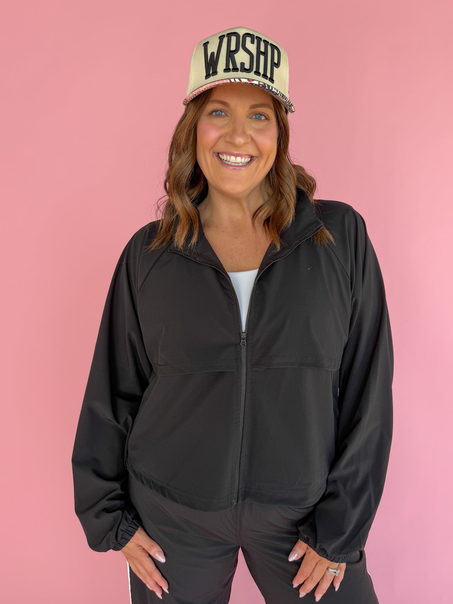 Windbreaker Active Jacket- Black - Ana Patricia Boutique