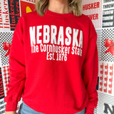 The Cornhusker State Crewneck-Red