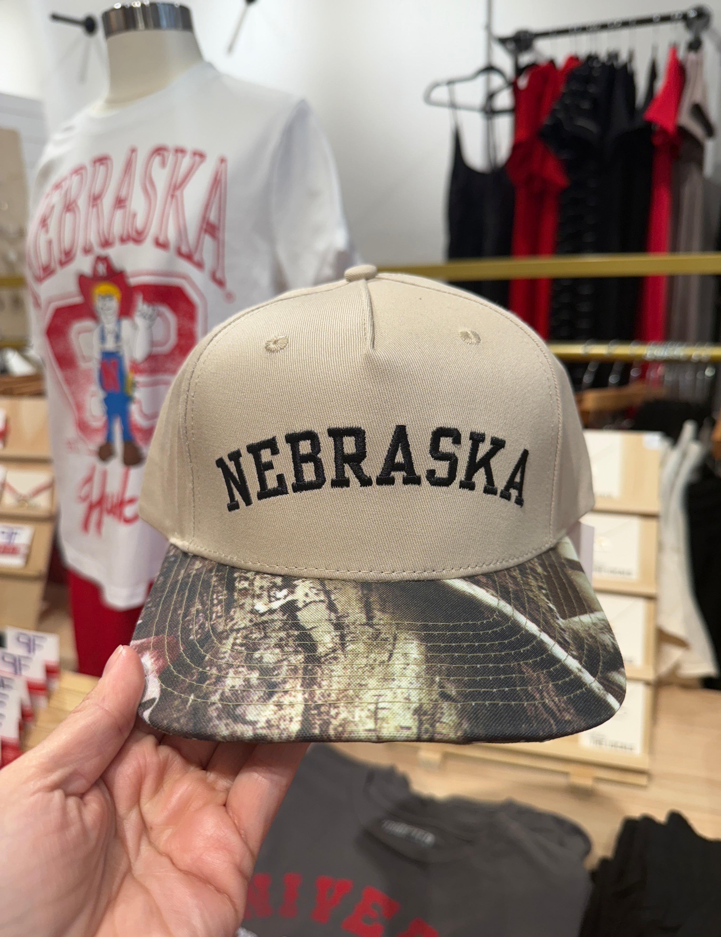 Nebraska Camo Hat - Ana Patricia Boutique
