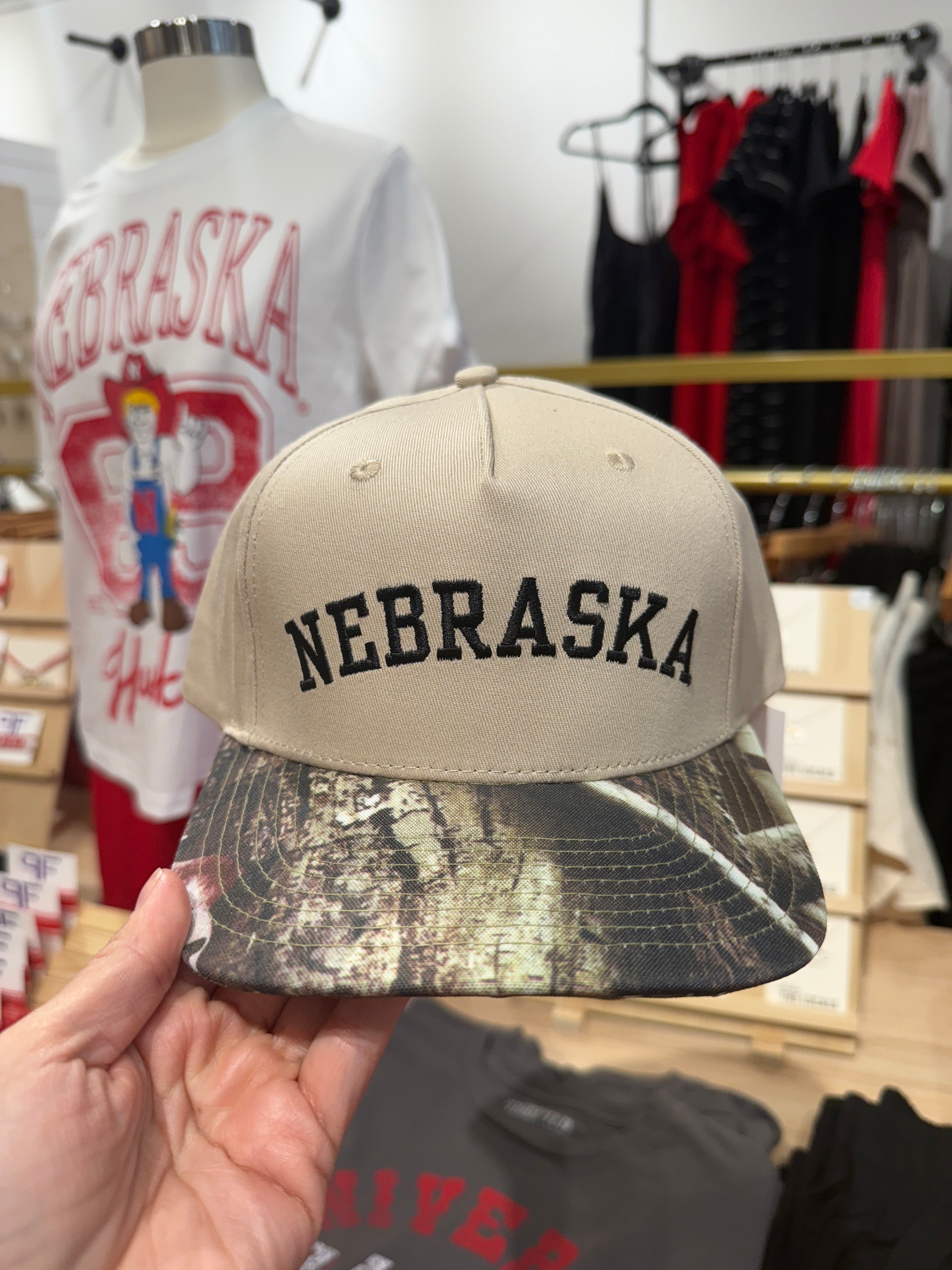 Nebraska Camo Hat - Ana Patricia Boutique
