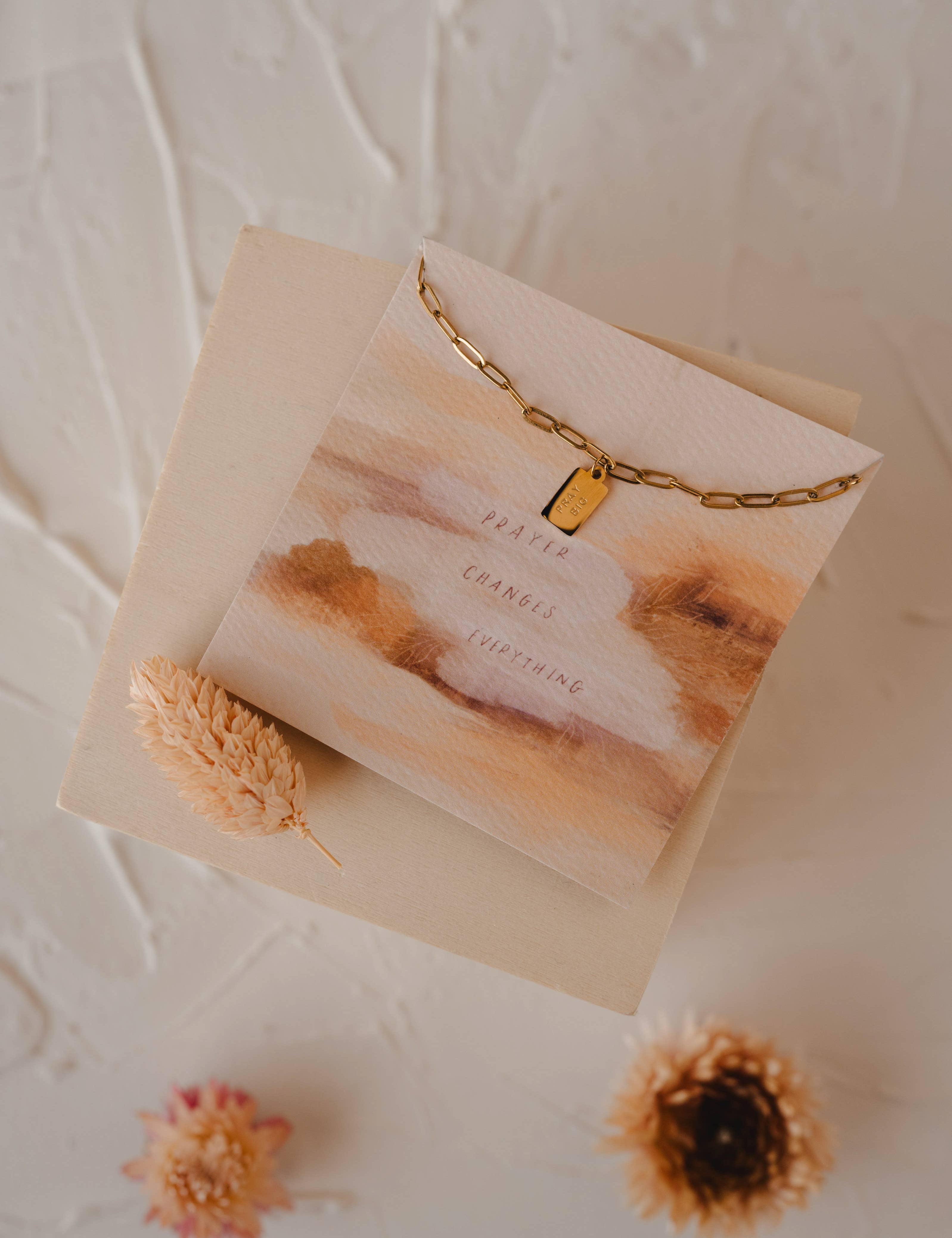 Pray Big Mini Tag Necklace - Ana Patricia Boutique