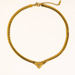 Heart Chain Necklace- Gold - Ana Patricia Boutique