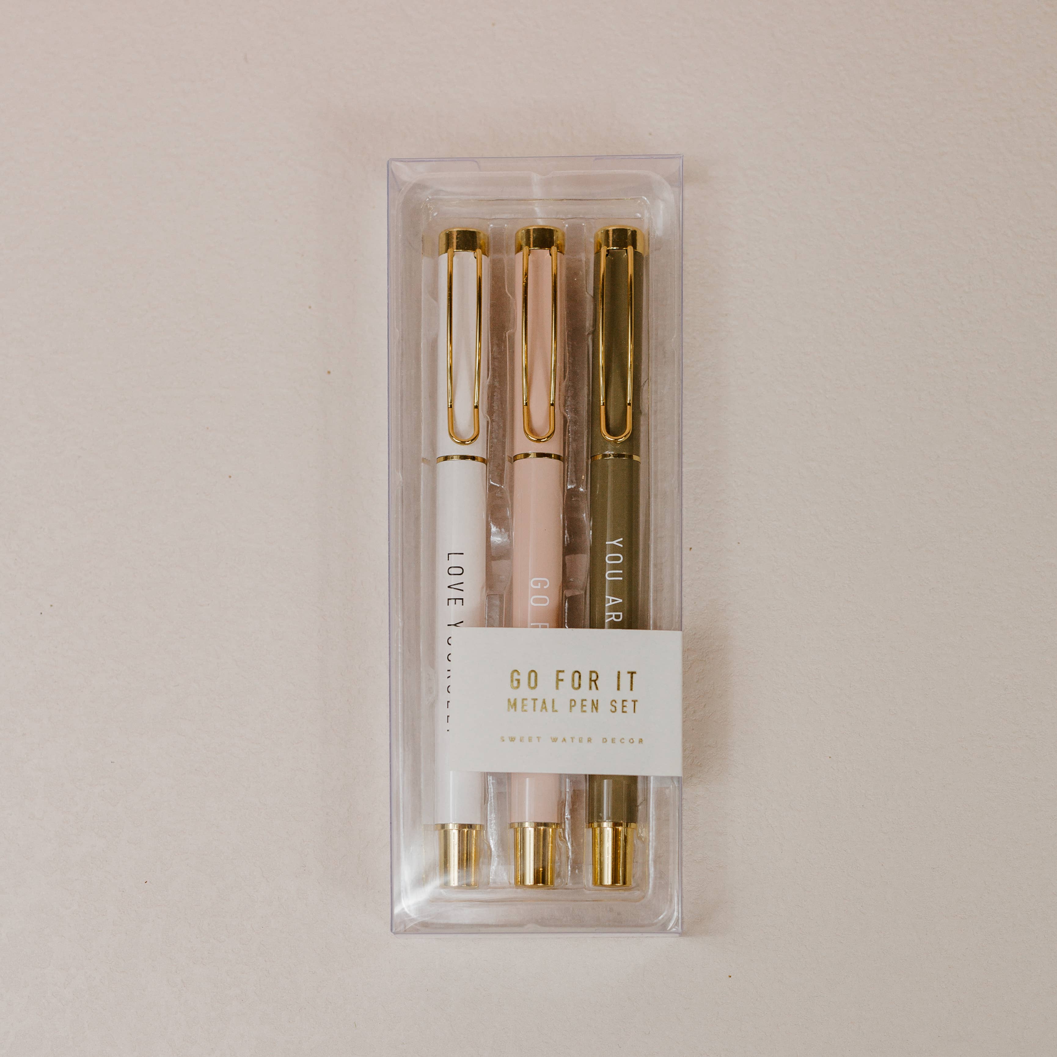 Go For It Metal Pen Set - Home Decor & Gifts - Ana Patricia Boutique