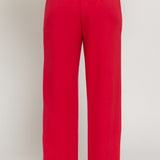 Soft Scuba Wide Pants-Red