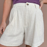 Classic Linen Shorts- Oatmeal - Ana Patricia Boutique