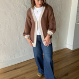 Open Front Sweater Cardigan- Mocha - Ana Patricia Boutique