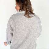 Oversized Polo Pullover- Grey