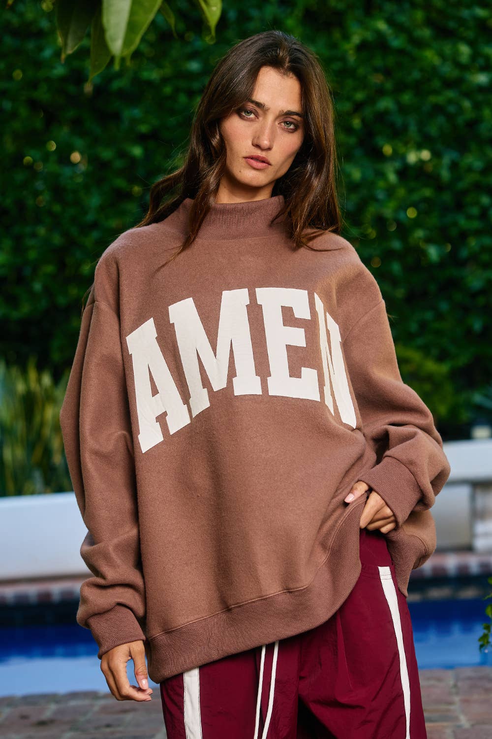 AMEN Reversible Mock Sweatshirt - Ana Patricia Boutique