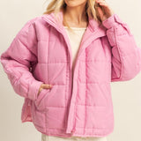 Quilted Jacket- Pink