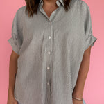 Striped Dolman Sleeve Top- Black - Ana Patricia Boutique