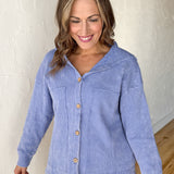 Washed Thermal Jacket- Periwinkle