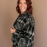 Two Tone Plaid Button Up