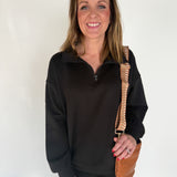 Scuba Half Zip Pullover- Black