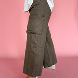 Cargo Wide Leg Pants- Brown - Ana Patricia Boutique