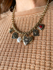 Heart Charm Necklace- Gold